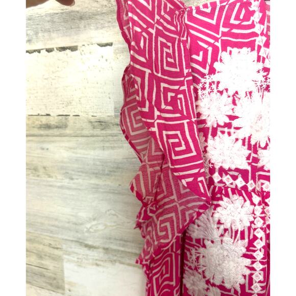 Savanna Jane Women’s Plus 3X Pink Embroidered Lightweight Mini Shift Dress NEW - Picture 8 of 8
